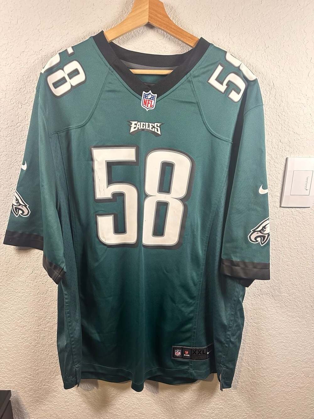 Men’s Nike Philadelphia Eagles Trent Cole Size XXL Jersey